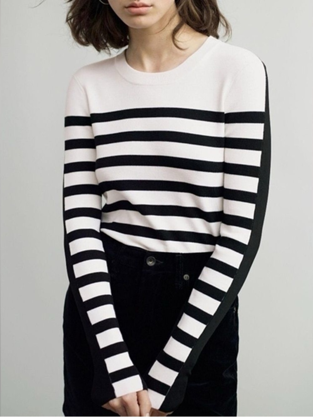 rag & bone Cecilee Stripe Merino Wool Blend Pullover